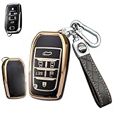 トヨタ向けの キーケース キーホルダー キーカバー キー保護 TOYOTA アルファード30系 後期 前期 ヴェルファイア30系 後期 前期 RAV4に適用する 高級 落ちにく オシャレ レザーキーリング ブラック