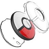 NUHFUFA Clear Protective Case for Pokemon GO Plus+ 2023, PC Crystal Cover Case with Hand Strap Sturdy and Anti-fall Compatibl