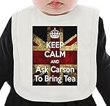 Keep Calm And Ask Carson To Bring Tea UK Flag ネクタイを有する有機ビブ Medium