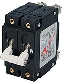 Blue Sea Systems C-Series White Toggle Double Pole 30A Circuit Breaker [並行輸入品]