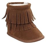 Plus Nao(プラスナオ) ブーツ シューズ 靴 キッズ ベビー 子供 女の子 女児 男の子 男児 カジュアル フリンジ モコモコ 防寒 暖か 可愛い 11cm ブラウン