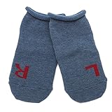 Left and Right Socks LRベビーソックス(デニム・S 11cm - 13cm )ノックノック 靴下 日本製