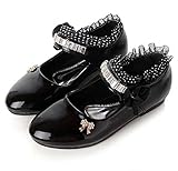 Heaven Days（ヘブンデイズ） キッズ フォーマルシューズ リボン付きフリルレース ストラップ パンプス ガールズ 1709M0686