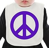 Peace Sign ネクタイを有する有機ビブ Medium
