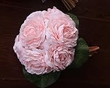 Bridess人工椿の花ブーケ花嫁ブライズメイドHolding花ホームホテルオフィスウェディングパーティーガーデンクラフトアートデコレーション One size ピンク 4015478