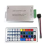 ケンオウ 大容量 24A 対応 フルカラーRGB LED テープライト 用 コントローラ 44Key リモコン 付