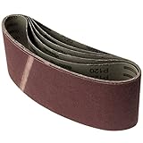 5枚入り サンドペーパー 研磨サンドベルト 研磨 ベルト サンダー 交換用 サンディング ベルト DIY 工具 道具 ツール (#120) 100 x 610mm