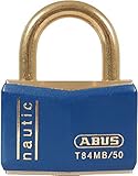 ABUS T84MB/50 C KD 50mm All Weather Solid Brass Keyed Different Padlock, Blue [並行輸入品]