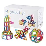 幾何学認知 磁石ペース80モデルDIY 子どもおもちゃ 積み木 四角、三角、長三角、車輪 - 創意プレゼント想像力を育てる知育玩具 (38)