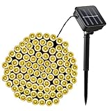 Solar String Lights 33ft 50 LED Outdoor String Lights Waterproof Decorative Christmas String Lights 