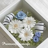 プリザーブドフラワー ホワイトガーベラの額