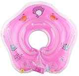 (FUPUONE) ベビー用うきわ 浮き輪首リング ベビーフロート プレスイミング お風呂に (ピンク)