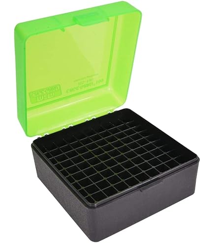 Amazon.co.jp: MTM 蓋つき弾薬ケース ライフル弾 100発収納 22-250 308