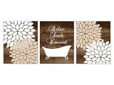 リラックスSoak Unwind – ブラウン浴槽アートPrints – bath120 16"x20" Unframed Photo Paper Posters BATH120-16x20