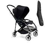 Bugaboo Bee3 Stroller - Black - Black - Black with Bugaboo Universal Footmuff (Dark Grey) by Bugaboo