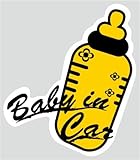 BABY IN CAR (ベビーインカー)  ミルク デザイン セーフティーステッカー 車 シール