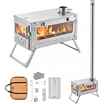 Amazon.co.jp: COOK'N'ESCAPE チタン薪ストーブ 折り畳み式 蓋