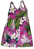 Pacific Legend Girls Frangipani Monstera Fern幼児用バンジードレス カラー: ピンク