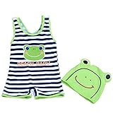 子供 男児 　児童　可愛いカエル　ボーダー柄　 水着 UVカット　ビキニ 女の子 キッズ CUTE 　オシャレ　 キッズ 　ジュニア スポーツ 練習用水着 ベビー 　水遊び　温泉 スクール　 (95－