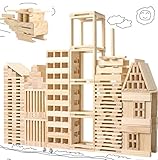 【 Alnair 】 知育 身につく力 平板 積み木 木材 収納袋付属 選べるPCS 知育玩具 木製玩具 木のおもちゃ 【送料無料】 (100PCS)