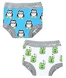 Ez Undeez 幼児トイレトレーニングパンツ パッド入り裏地 2T ペンギン-カエル