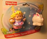 2.5" Fisher-Price Little People Target Exclusive Happy Easter Figures White Bunny & Girl