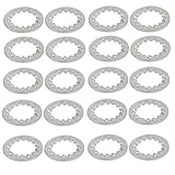 uxcell ロックワッシャー 14mm内径 炭素鋼 亜鉛メッキ 内部鋸歯状 20個入り