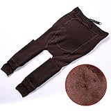 Spinas(スピナス) マタニティ レギンス 裏起毛 暖かくて 柔らかい 素材 トレンカ サイズ 調整 できます あったか ふわふわ 妊婦 産前 防寒 保温 選べる5カラー (ブラウン)