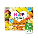 フルーツ＆ピースアップル＆バナナ4×100グラム (Hipp Organic) (x 2) - HiPP Organic Fruit & Pieces Apple & Banana 4 x 100g 