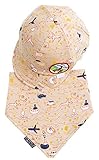 新生児子供帽子コットンCasquette帽子ヘッドセットキャップフリーサイズベージュ
