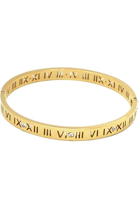 Roman Numerals Bracelet Bangle 