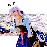 [NOKIJP] 原神 稲妻 神里綾華 コスプレ ウィッグなし 白鷺氷華 神里綾華 コスプレ衣装 げんしん 神里 綾華 コスプレ ウィッグなし Genshin impact風 かみさと あやか コスプレ ウィッグなし (神里綾華 ウィッグなし, M)