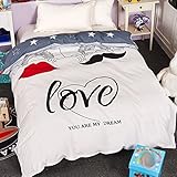 CHENGYI 現代のシンプルな100％コットンツイルダブルキルトカバーシングルピース漫画パターンの学生寮シングルキルトカバー ( サイズ さいず : 200*230センチメートル )