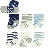 comifun赤ちゃん男の子女の子Non Slipコットン幼児Todder Ankle Socks withグリップ3 – 24ヶ月、6 / 12ペア US サイズ: M カラー: マルチカラー