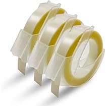 Amazon | 互換 ダイモ テープ 透明・クリア 3巻入り 9mm幅X3ⅿ