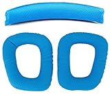 オーディオファン 交換用メッシュイヤーパッド for G230 G331 G430 G431 G231 G930 イヤーパッド 1ペア ＋ ヘッドクッション セット ブルー ゲーミングヘッドセット ヘッドセット ソフトフォーム サイズ 縦 98×横 78×厚 20mm