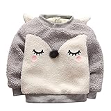Cutelove　ボトムシャツ　セーター　Tシャツ ラウンドネック　キツネ　トップス　ロングスリーブ　長袖　綿　男の子　女の子　ベビー　ボイズ　ガールズ　赤ちゃん　幼児　春　秋　冬　可愛い　ファッショ