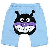【本体綿100％】2017年 夏物 アンパンマン 天竺 ４キャラ ５分丈パンツ Anpanman サックス◇80cm