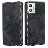 AiMaoo Motorola Moto G64 5G / G64Y 5G 対応 ケース 防塵 耐衝撃 傷つけ防止 軽量 手作り PUレザー カード収納 RFID磁気防止 マグネット スタンド機能 ケース 手帳型 Motorola Moto G64 5G / G64Y 5G 用 (ブラック)