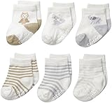 Carter's Unisex-Baby Newborn Soft Animal Socks Multi 12-24/Medium Months (Pack of 6) [並行輸入品]