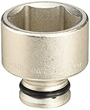 トネ(TONE) インパクト用ソケット 6角 4NV36 対辺寸法:36×差込角:12.7×全長:51mm 1個