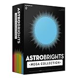 Astrobrights (アストロブライツ) メガコレクション 色付きの厚紙「クラシック」5色セット 320枚 65ポンド/176g/㎡ 8.5インチ×11インチ さらに多い枚数！ (91630)