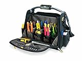 Custom Leathercraft L245 18-Inch CLC Tech Gear Dual Compartment Tool Carrier with LED Lighted Handle