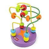 クラシック 知育玩具 指先トレーニング ミニ ビーズコースター (パープル)