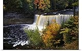 GREAT BIGキャンバスポスター印刷entitled Tahquamenon Falls、秋カラーフォレスト、ミシガン州 24" x 16" 102410_13_24x16_none