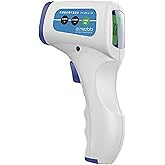 aimedata 非接触式電子温度計 アイメディータ 赤外線 32回記録 TOAMIT 東亜産業 LED液晶大画面 2つ測定モード 自動電源OFF ホワイト バッテリー式 体温