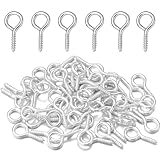 ネジヒートン 約100本 4*8mm セット ホットトンUV樹脂パーツ ネジ イック 金具 DIY材料 工作部品 工作用品 金具小物 (銀色)