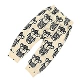 (ウォ２U)Woo2u 子供 キッズ 男の子 女の子 可愛い 花柄 春秋 レギンス 寝間着 ボーダー 肌着 パジャマ カジュアル ロング丈パンツ スポーツ 長ズボン サル 80