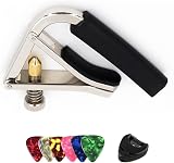 【Amazon限定ブランド】 ギター カポタスト 高級品 ワンタッチ ギター カポタスト アコギカポ アコースティックギター エレキギター カポタスト フォークギター用 (クラシックギター)