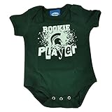 NCAA Michigan State Spartans Rookie Playerボディスーツクリーパーベビー乳児グリーン